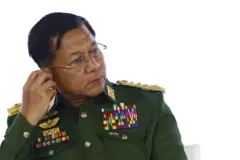 ၂၀၂၁ ခုနှစ်၊ ဇွန်လတုန်းက မော်စကိုမြို့မှာပြုလုပ်တဲ့ လုံခြုံရေးဖိုရမ်မှာ မြင်တွေ့ရတဲ့ ဗိုလ်ချုပ်မှူးကြီး မင်းအောင်လှိုင် 