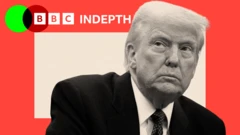 A treated image of Donald Trump. 