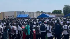 section of the recruits outside the el-wak stadium