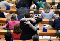 AB'deki yapılan oylama sonrasından bir fotoğraf