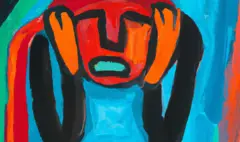 Homme à l'expression douloureuse