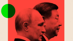 تصویرسازی از چهره‌های رهبران چین و روسیه