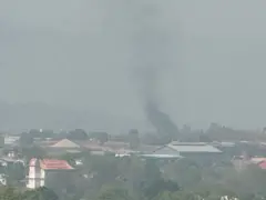 กลุ่มควันบริเวณค่ายผาซอง 