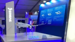 С929 на стенде китайской авиакомпании Comac в Фарнборо-2024