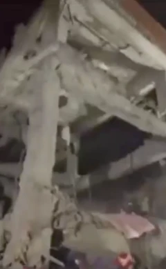 تخریب ساختمانی در تبریز بعد از حملات اسرائیل