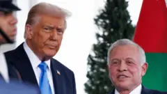 ملك الأردن عبدالله الثاني بن الحسين والرئيس الأمريكي دونالد ترامب