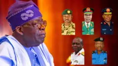 Onyeisiala Tinubu na ndị isi ọrụ nchekwa ọhụrụ