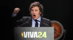 Javier Milei, Madrid'de davet edildiği aşırı sağcı bir etkinlikte konuştu.