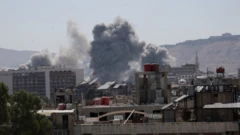 Imagen de uno de los bombardeos israelíes en Damasco.