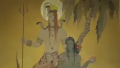 नॉर्ब्लिन यांनी गुजरातमधील मोरबी येथील द न्यू पॅलेसमध्ये  काढलेले भगवान शंकराचं चित्र