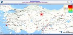 Boğaziçi Üniversitesi Kandilli Rasathanesi Tokat deprem haritası