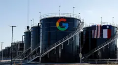 El centro de datos de Google en Midlothian, Texas.