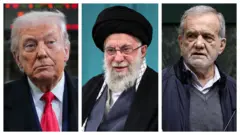 پزشکیان، خامنه‌ای، ترامپ