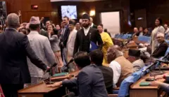 प्रतिनिधिसभामा तात्कालिक गृहमन्त्री रवि लामिछाने