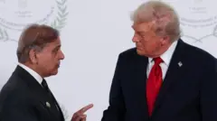 பாகிஸ்தான் பிரதமர் ஷாபாஸ் ஷெரிஃப் மற்றும் அமெரிக்க அதிபர் டிரம்ப்