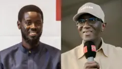Ɗantakarar gamayyar jam'iyyun adawa Bassirou Diomaye Faye da ɗantakarar jam'iyya mai mulki Amadou Ba