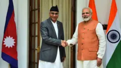 प्रधानमन्त्री शेरबहादुर देउवा र भारतीय प्रधानमन्त्री मोदी