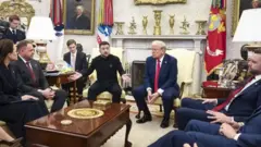 Zelensky e Trump na Casa Branca