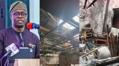 Makinde ṣàbẹ̀wò sí Fresh FM iléeṣẹ́ rédíò Ayefele tó jóná, ó ṣèlérí ìrànwọ́