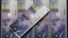 Swiss 1,000-franc (one thousand franc) notes are seen in this picture illustration taken February 16, 2016.
