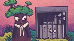 Muka akka abbaa seeraatti uffati itti godhamee fi warshaa akka waan mana hidhaa jiruutti fakkeeffamee bocame