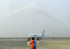 भैरहवास्थित गौतम बुद्ध विमानस्थलमा जजिरा एअरवेजको विमान