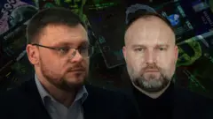 Колаж, на якому ліворуч зображений Семен Кривонос в окулярах, крупний план, а праворуч - Філіп Пронін