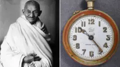 Mahatma Gandhi and his pocket watch