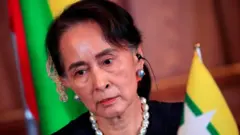 Aung San Suu Kyi, seen in a file photo from 2018