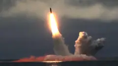 Пуск ракеты "Булава"