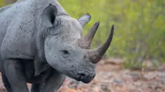 Rhinoceros yera y'ingore muri Namibia