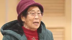 미쓰비시 근로정신대 피해자 양금덕 할머니가 16일 서울 여의도 국회 의원회관에서 열린 일본의 강제동원 사죄와 전범기업 직접배상 촉구 의원 모임에서 인사말을 하고 있다