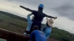 Captura del video que muestra el fatídico accidente.