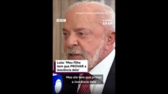 O presidente Lula em entrevista à TV Record sobre seu filho Lulinha