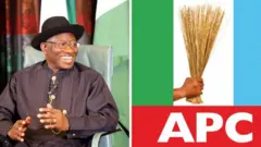 Aworan Aarẹ ana, Jonathan ati ami idamọ ẹgbẹ oṣelu APC