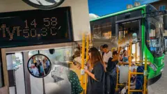 Автобустардагы термометрлер 40-50 градусту көрсөтүүдө