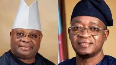 Aworan Ademola adeleke ati Gomina Oyetola 