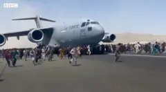 Afghanis at Kabul airport