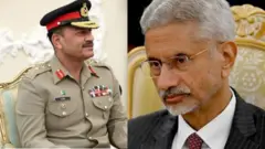 பாகிஸ்தான் ராணுவத் தளபதி மற்றும் இந்திய வெளியுறவு அமைச்சர்
