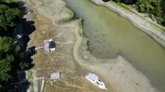 dunav, vodostaj dunava, nizak vodostaj dunava u srbiji, dunav kod bezdana