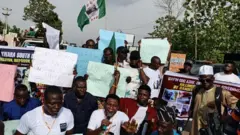 Awọn ọdọ Guusu Kwara lasiko ifẹhonuhan naa