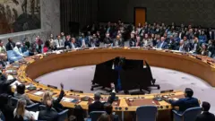 BM Güvenlik Konseyi'ndeki oylamadan bir fotoğraf.