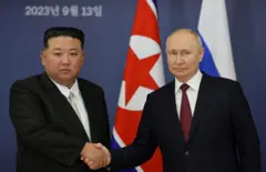 Kim Jong-un y Vladimir Putin