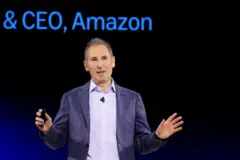 Andy Jassy, CEO da Amazon.com Inc., discursa durante um evento em 26 de fevereiro de 2025.