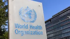 Вывеска у здания ВОЗ