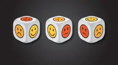 Carinhas felizes e tristes em dados