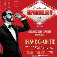 Publicidad del concierto que ofreció De la Espriella en Doral en 2023.