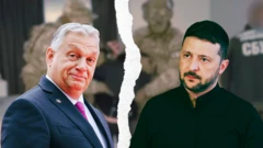 Колаж Зеленський Орбан