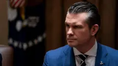 يت هيجسيث، وزير الدفاع الأمريكي، يحضر اجتماعاً لمجلس الوزراء في البيت الأبيض في واشنطن العاصمة، الولايات المتحدة الأمريكية، 26 فبراير 2025