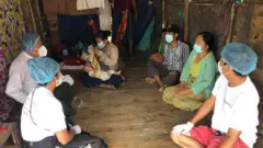ကျန်ရစ်တဲ့ လသားကလေးနဲ့အမျိုးသမီးဖြစ်သူကို သွားရောက်ကူညီခဲ့